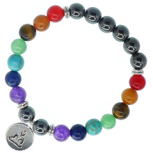 BX013 Браслет с подвеской на Просветление (Будда) камень,8мм