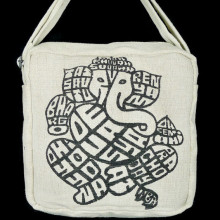 FI10E Сумка Ганеша 22х22х8см, L ручки 50 см, материал хемп