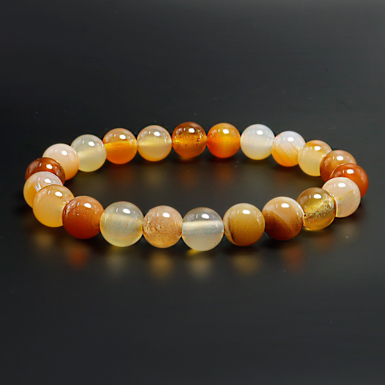 Браслет из камня Сердолик 8мм помогает находить людям свою вторую половинку и дарует счастье