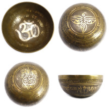 Чаша поющая OM ручная ковка 9 металлов вес от 451 до 550г d-14,5см h-8см ХРУПКОЕ