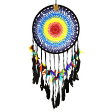 Ловушка снов Радуга Ротанг макраме притягивает энергии счастья, удачи и радости 42см h-100см