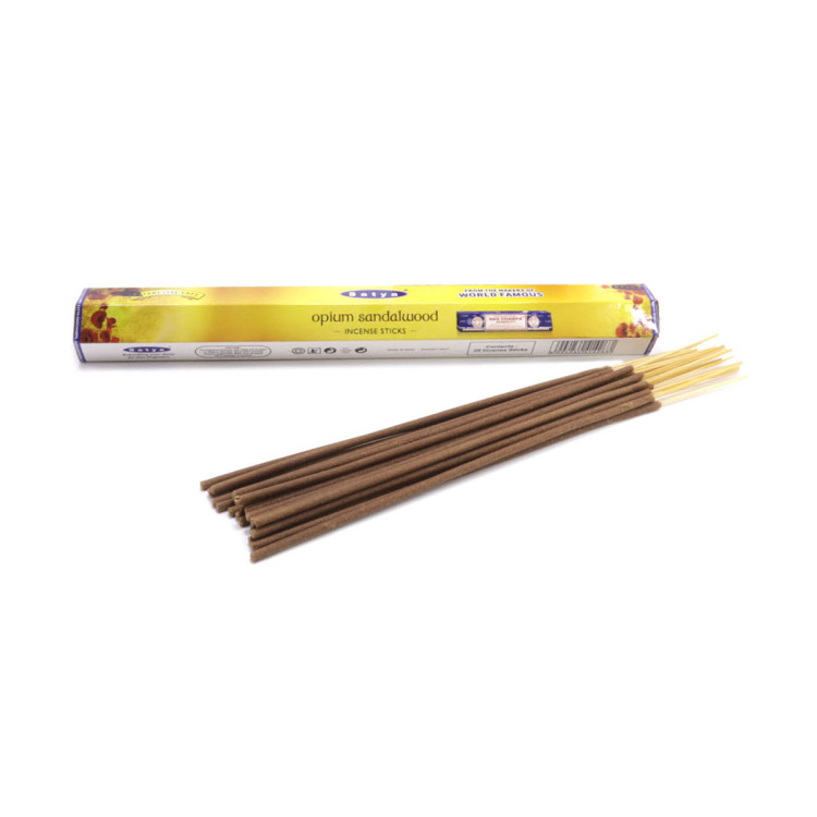 Благовония Satya Hexa Opium Sandalwood Опиум-Сандаловое дерево аромапалочки уп-6шт