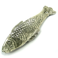 421-1 Подставка под благовония Рыба 19,5см металл