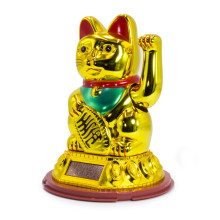 Манеки Неко оберег на процветание Манящий кот золотой 9см Манеки Неко оберег на процветание Манящий кот золотой 9см