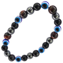 BX155 Браслет от сглаза (Турецкий глаз), камень,8мм