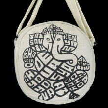 FI11C Сумка Ганеша 22х22х8см, L ручки 60 см, материал хемп