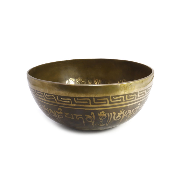 Чаша поющая OM ручная ковка 9 металлов вес от 551 до 750г d-15,5см h-8см ХРУПКОЕ