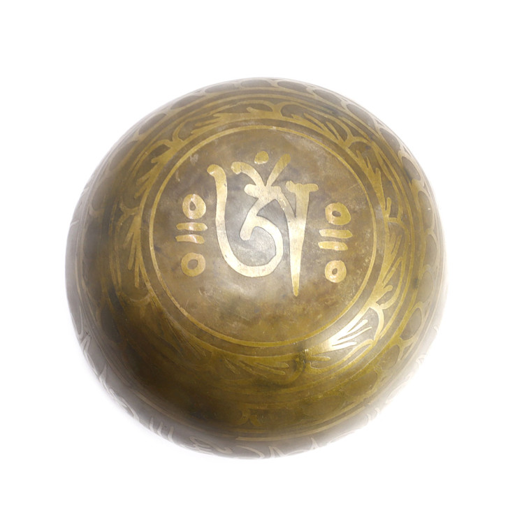 Чаша поющая OM ручная ковка 9 металлов вес от 551 до 750г d-15,5см h-8см ХРУПКОЕ