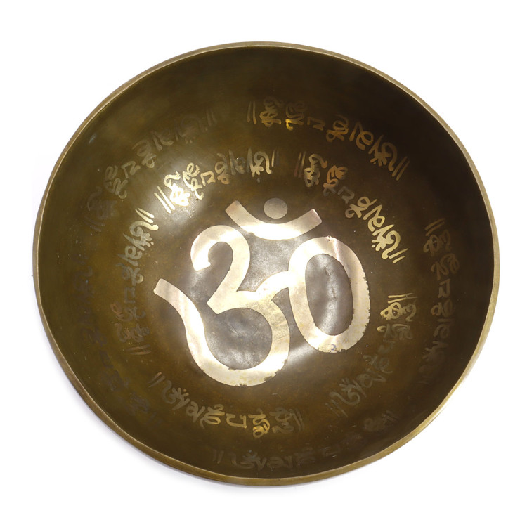 Чаша поющая OM ручная ковка 9 металлов вес от 551 до 750г d-15,5см h-8см ХРУПКОЕ