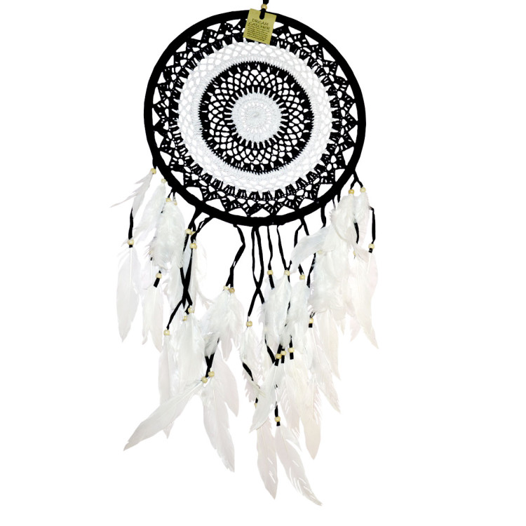 Ловец снов из макраме h-70см d-32см сбережет любовь, оградит дом от неприятностей