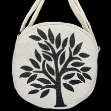 FI11D Сумка Дерево Жизни 22х22х8см, L ручки 60 см, материал хемп