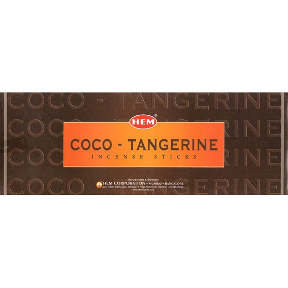 Благовония HEM, шестигранники, Coco Tangerine КОКОС-МАНДАРИН 