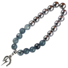 B0334-0 Браслет на мгновенную Удачу, металл, камень,8мм