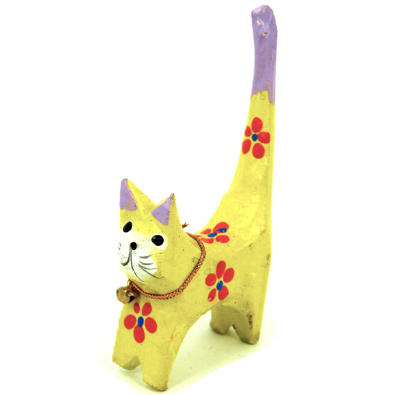 Кошка статуэтка 10см, дерево
