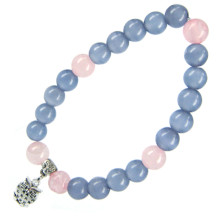 BA Браслет с подвеской на Мудрость (Сова) камень,8мм