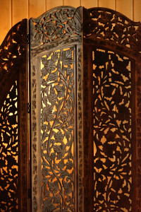 Ширма резная цветы