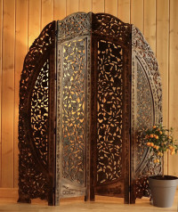 Ширма резная цветы