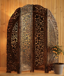 Ширма резная цветы