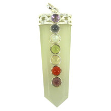 410-11 Подвеска 7 чакр зеленый кальцит 5-6см камень 410-11 Подвеска 7 чакр зеленый кальцит 5-6см камень