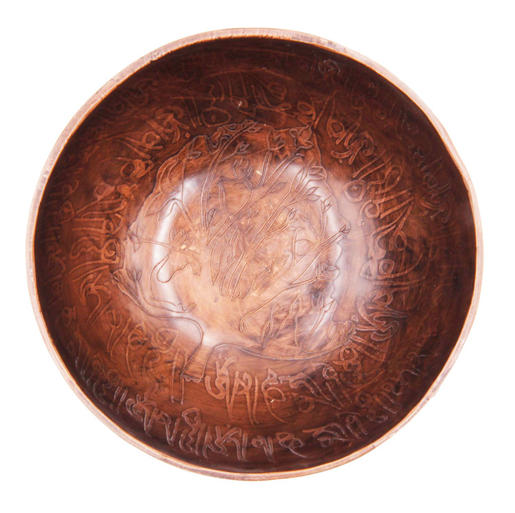 Чаша поющая  Antique Green ручная ковка из 8 металлов 501-600g d-13cm h-7cm Целительная