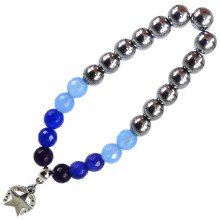 B0337-0 Браслет Ковбойский, металл, камень,8мм