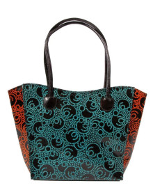 Сумка натуральная кожа ручной принт 1081/4 Сумка натуральная кожа ручной принт 1081/4