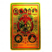 Денежные янтры 8х5см пластик под золото Защита дома