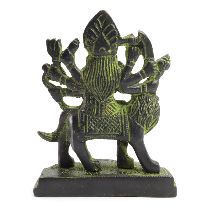 Дурга на Льве Мощная защита от всех видов зла и негатива бронза h-9см L-7cм 308гр