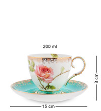 Чайный сервиз на 6 перс. ''Роза'' (Milano Rose Pavone)