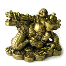 Хотей на драконе под бронзу, фигурка 7х9см Хотей на драконе под бронзу, фигурка 7х9см