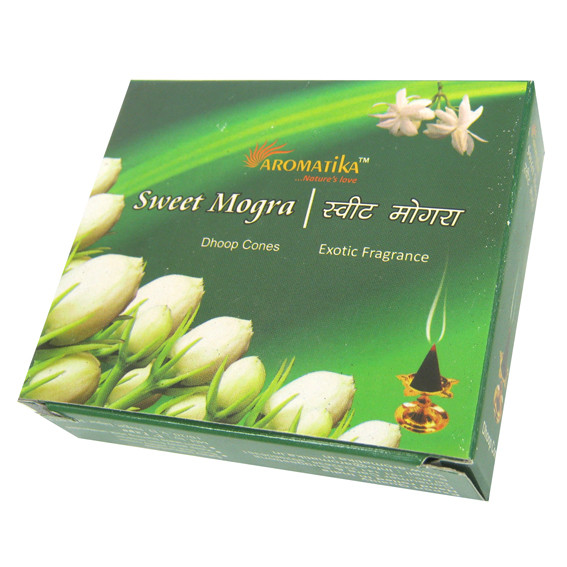 Aromatika конусные благовония Sweet Mogra СЛАДКИЙ ЖАСМИН масала