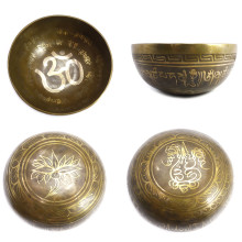 Чаша поющая OM ручная ковка 9 металлов вес от 1501 до 1700г d-23см h-10см ХРУПКОЕ