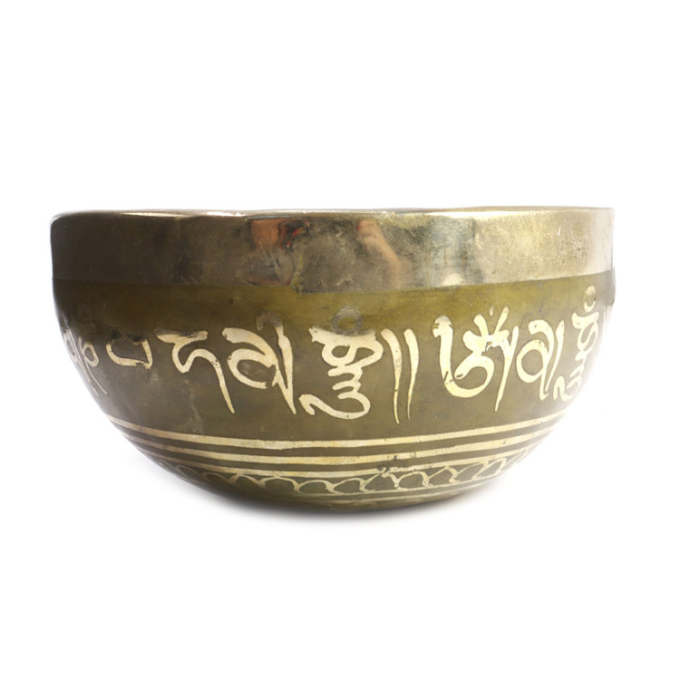 Чаша поющая СТОПЫ ручная ковка 9 металлов вес от 551 до 750г d-15,5см h-8см ХРУПКОЕ