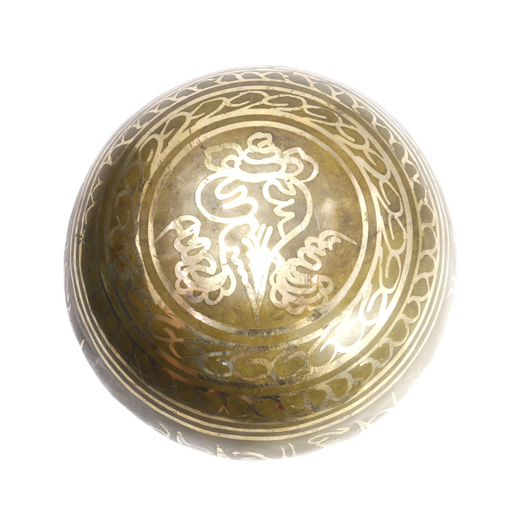 Чаша поющая СТОПЫ ручная ковка 9 металлов вес от 551 до 750г d-15,5см h-8см ХРУПКОЕ