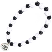 BX Браслет с подвеской на Просветление (Ом) камень,8мм, 6мм