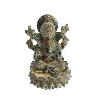 Ганеш благославляющий на процветание и удачу бронза 14см-11см 1388гр