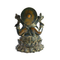 Ганеш благославляющий на процветание и удачу бронза 14см-11см 1388гр