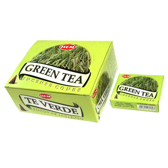 HEM конусные благовония Green Tea ЗЕЛЕНЫЙ ЧАЙ