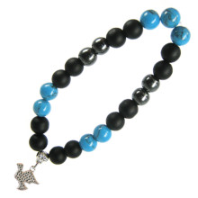 B0 Браслет с подвеской на Крепкие отношения (Голубь) камень,8мм