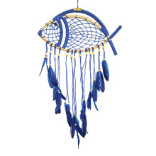 Ловушка снов Рыба из ротанга Синяя Новые возможности, взаимовыгодная дружба h-80см L-50см