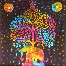 Покрывало Слон и дерево 2,2х2,0м, хлопок