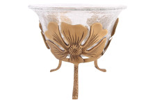 Ваза  "Цветы" со стеклом  В4010/2 (антик)