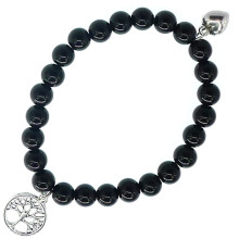 BX028 Браслет с подвеской на Развитие (Дерево Жизни) камень,8мм