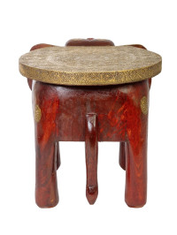 Табурет "Слон" (дерево,латунь) 43*30*30 Мб221/1