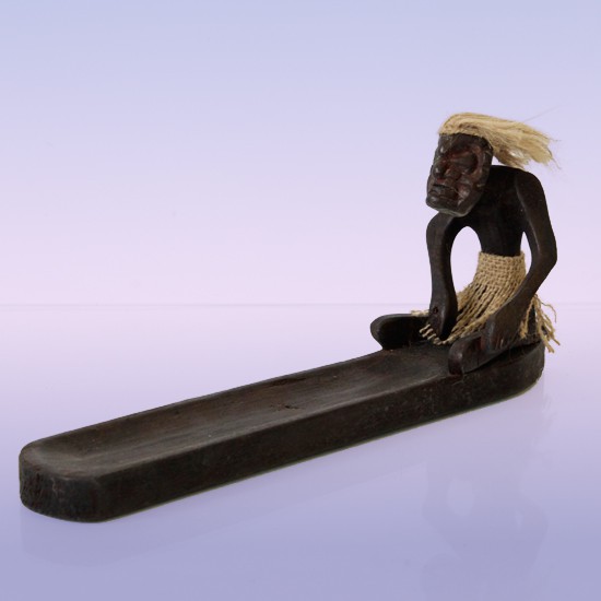 Фигурка деревянная Асмат на лодке Подставка под благовония