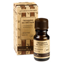 Масло эфирное "Ботаника" 10 мл Гвоздика из листьев Масло эфирное "Ботаника" 10 мл Гвоздика из листьев