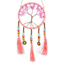 Ловец снов розовый 14см, d.6см