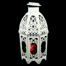 Подсвечник Фонарь подвесной металл 21см белый