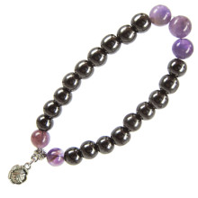 B0 Браслет с подвеской на Любовь (Роза) камень,8мм