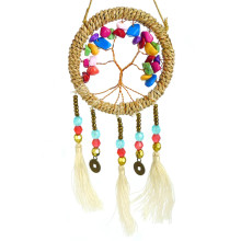 Ловец снов с натуральными камнями 14см, d.6см